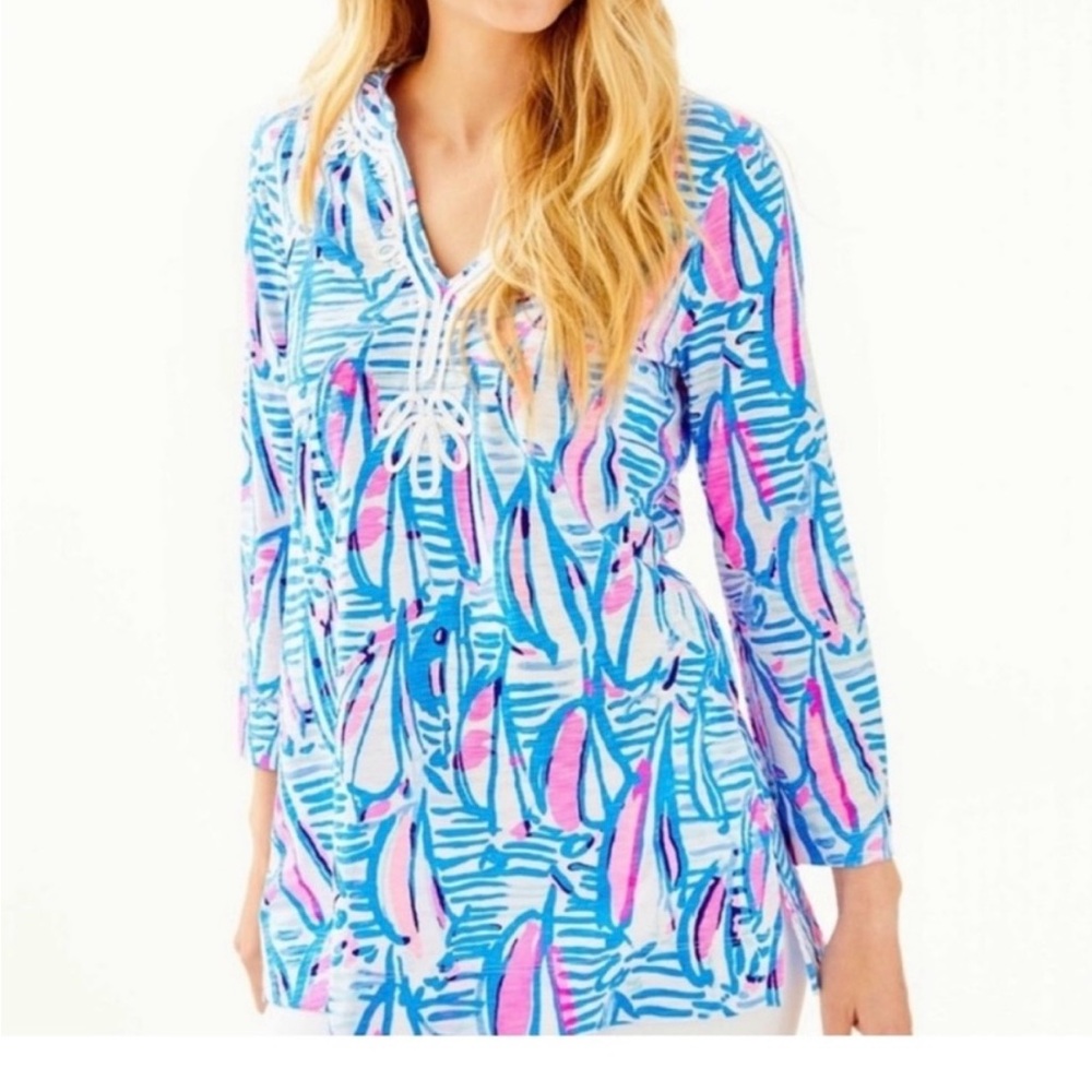Lilly Pulitzer Kaia Knit Tunic Top. L
